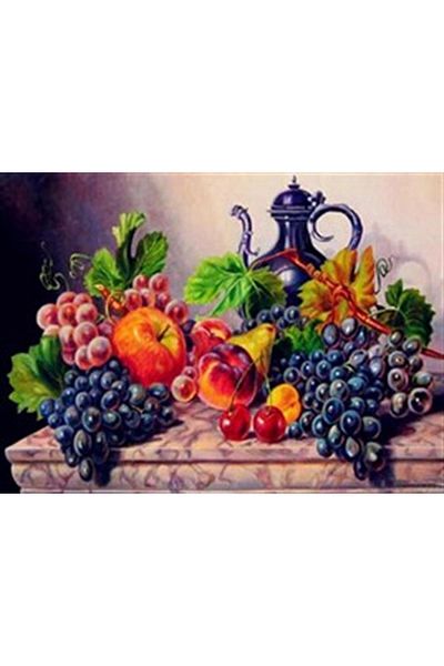 pixartsanat Grape Clusters And Fruits PixArt Art Diamond Mosaic Painting Diamond Türkiye71*51
