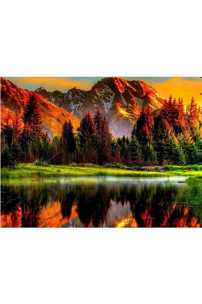 pixartsanat Side of the River 30*40 Pixart Art Diamond Mosaic Painting Diamond Turkey