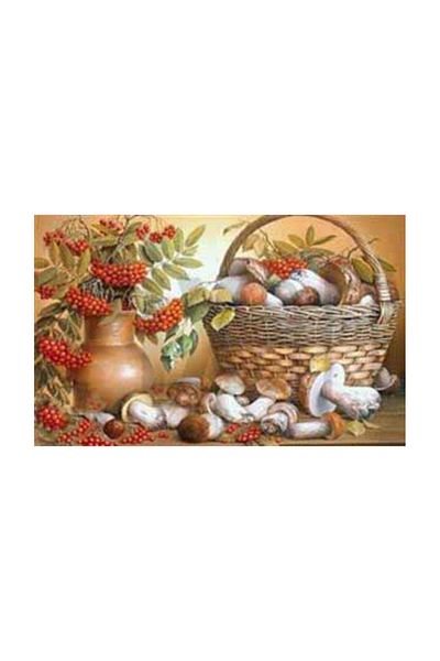 pixartsanat Mushroom Basket PixArt Art Diamond Mosaic Painting Diamond Turkey 60*40