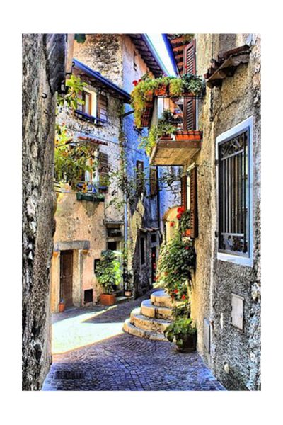 pixartsanat Floral Street Pixart Art Diamond Mosaic Painting Diamond Türkiye 40*50
