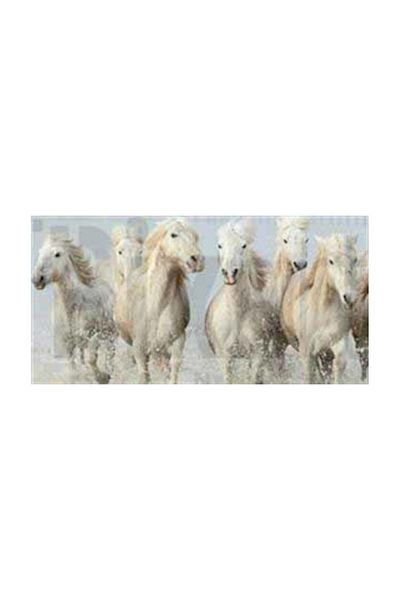 pixartsanat White Horses And His Reflection Pixart Art Diamond Mosaic Painting Diamond Türkiye 90*47