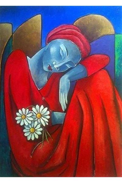 pixartsanat Red And Daisy Pixart Art Diamond Mosaic Painting Diamond Türkiye 48*69