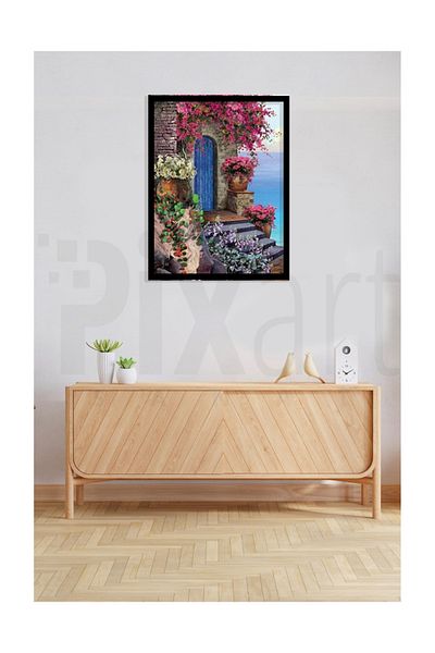 pixartsanat Cafe's Sea Landscape Pixart Art Diamond Mosaic Painting Diamond Turkey 46*61