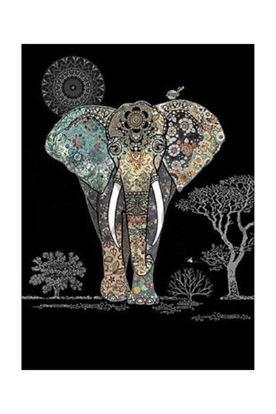 pixartsanat Different Universe And Elephant Pixart Art Diamond Mosic Painting Daimond Türkiye 55*78