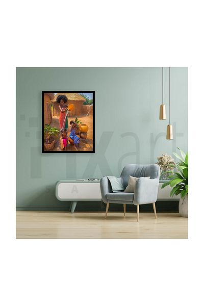pixartsanat Happiness in Africa Pixart Art Diamond Mosaic Painting Diamond Turkey 56*69