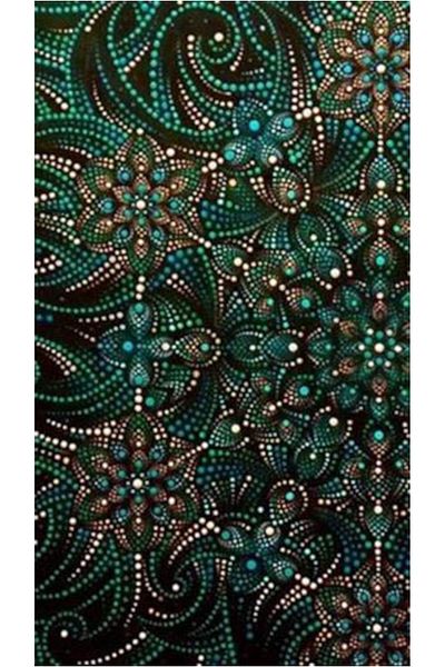 pixartsanat Elegant Green Pattern Pixart Art Diamond Mosaic Painting Diamond Turkey 43*76