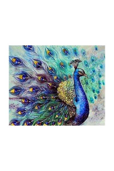 pixartsanat Peacock Pixart Art Diamond Mosaic Painting with Delicious Feathers Diamond Turkey 77*65