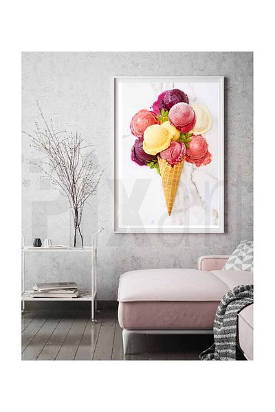 pixartsanat Ice Creams Pixart Art Diamond Mosaic Painting Diamond Turkey 38*51