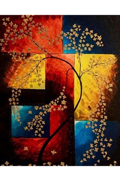 pixartsanat Curved Tree Pattern Pixart Art Diamond Mosaic Painting Diamond Türkiye 43*53