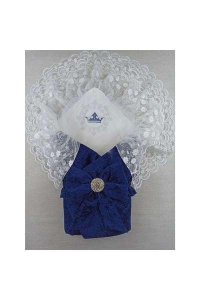 Narnuga Mi̇rayli̇fe Newborn Palace Velvet Crown Embroidered Pearl Bow Double ...