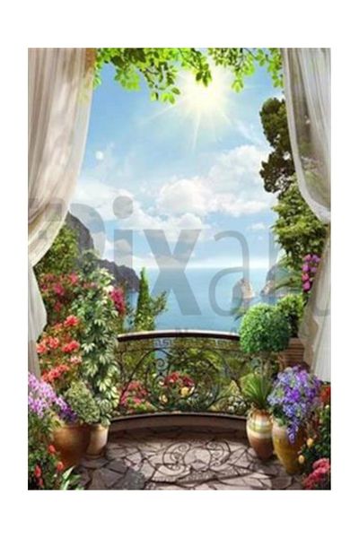 pixartsanat Landscape in the Morning Lights Pixart Art Diamond Mosaic Painting Diamond Türkiye55*81