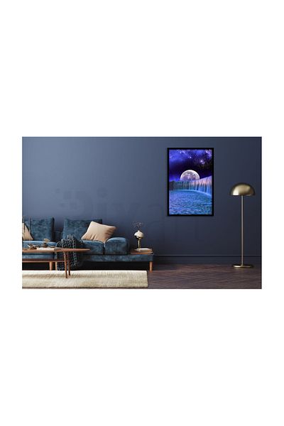 pixartsanat Magnificent Night Waterfall Pixart Art Diamond Mosaic Painting Diamond Turkey 53*75