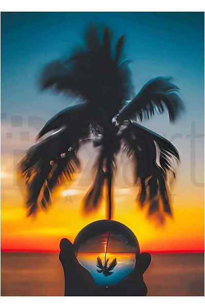 pixartsanat Sunset 40*40 PixArt Art Diamond Mosaic Painting Diamond Turkey