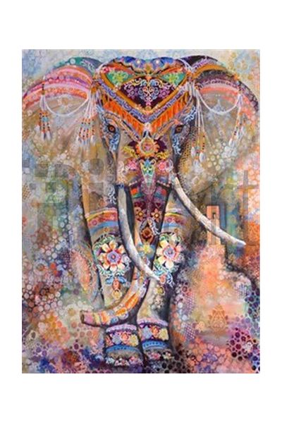 pixartsanat Fancy Elephant Pixart Art Diamond Mosic Painting Daimond Türkiye 47*62