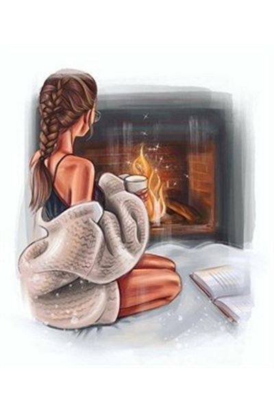 pixartsanat Fireplace Pixart Art Diamond Mosaic Painting Diamond Turkey 41*48