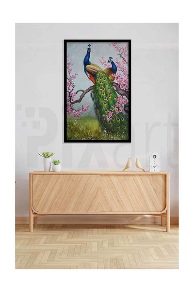 pixartsanat Green Kuruklu Peacock PixArt Art Diamond Mosaic Painting Daimond Türkiye 58*86