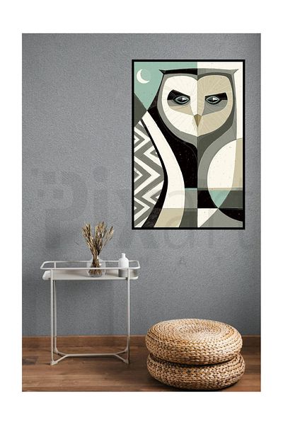 pixartsanat Artistic Owl Pixart Art Diamond Mosaic Painting Diamond Türkiye 43*60