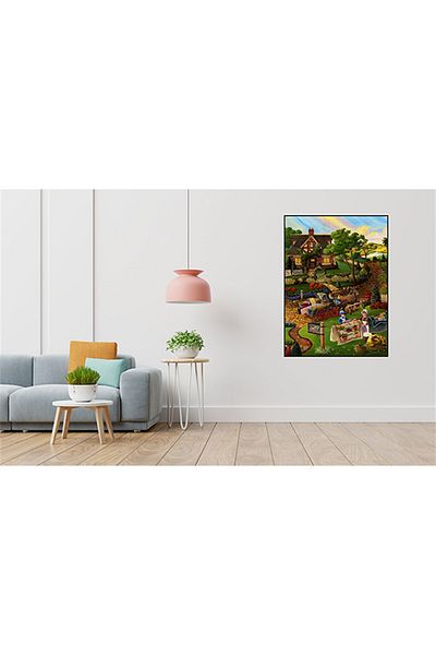 pixartsanat Neseli Village Pixart Art Diamond Mosaic Painting Diamond Türkiye 40*50