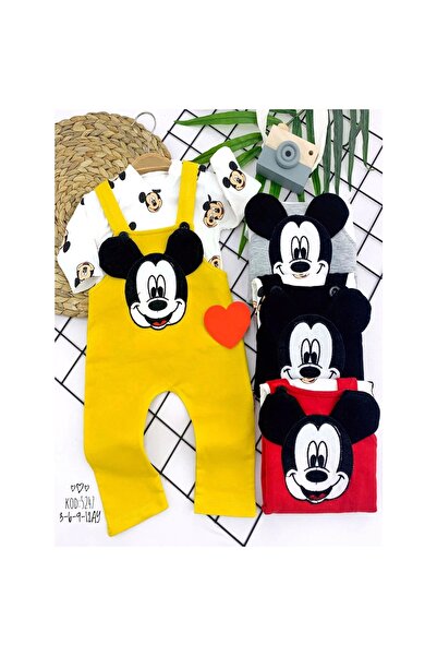 Narnuga Mi̇rayli̇fe 3-6-9-12 Months Mickey Figured Long Sleeve Printed Sweats...