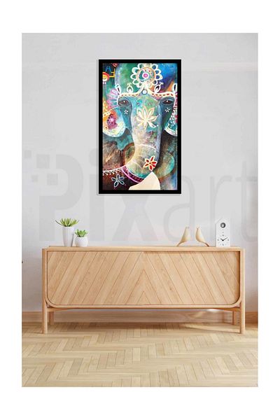 pixartsanat Authentic Elephant Pixart Art Diamond Mosaic Painting Diamond Turkey 32*51