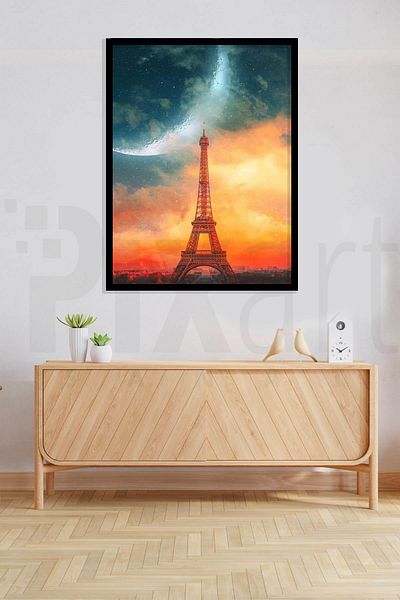 pixartsanat 30 X 40 cm, Eiffel Tower Pixart Art Diamond Mosaic Painting Diamond Turkey