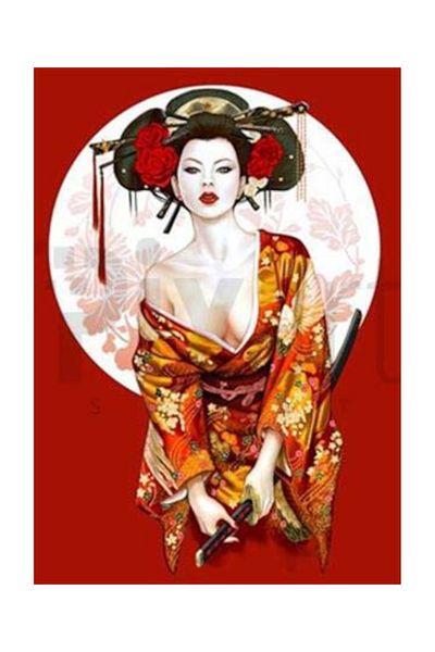 pixartsanat Geisha Pixart Art Diamond Mosaic Painting Diamond Turkey 43*61