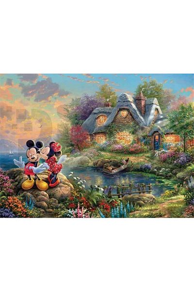 pixartsanat Happy Mickey Pair 60x40 PixArt Art Diamond Mosaic Painting Diamond Turkey