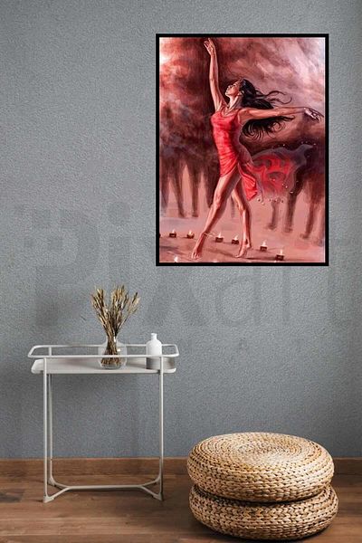 pixartsanat Dancing Woman 40*60 PixArt Art Diamond Mosaic Painting Diamond Turkey