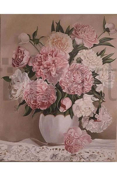 pixartsanat Vase Flowers 40*60cm Pixart Art Diamond Mosaic Painting Diamond Turkey