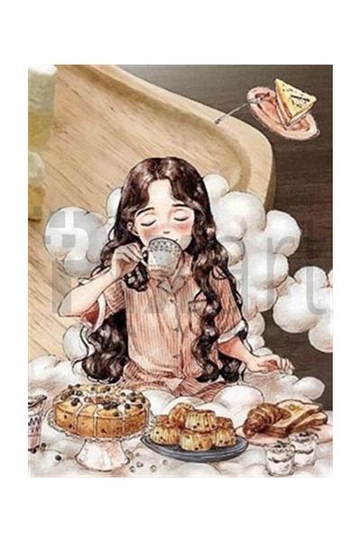 pixartsanat Tea Time Pixart Art Diamond Mosaic Painting Diamond Turkey 48*63