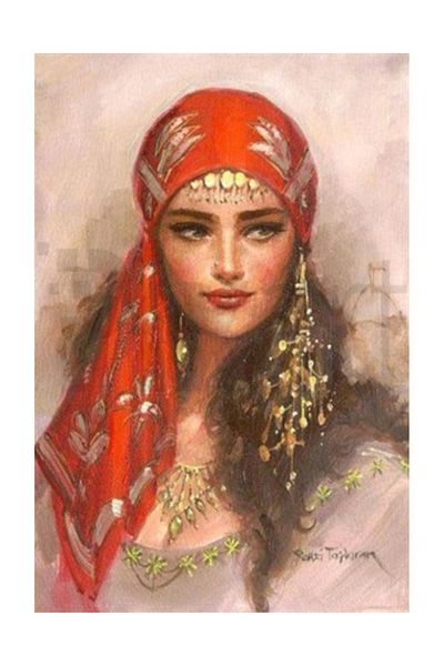 pixartsanat Red Written Woman Pixart Art Diamond Mosaic Painting Diamond Türkiye 40*60