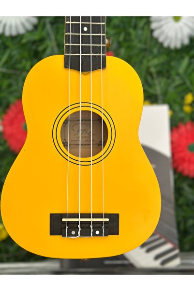 PUKA sarı renk soprano Ukulele +kılıf +aksesuar