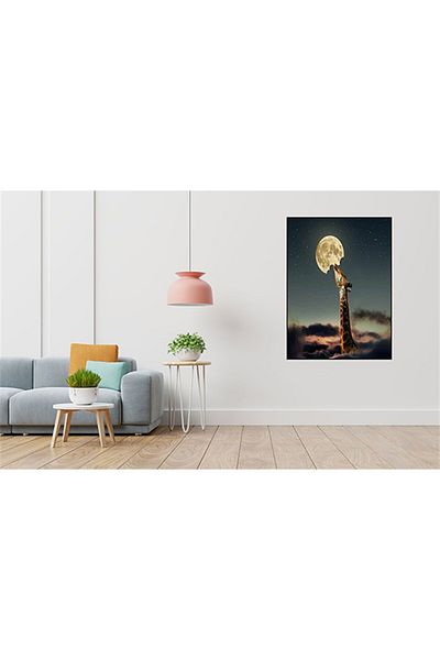 pixartsanat Moon And Giraffe Pixart Art Diamond Mosaic Painting Diamond Turkey 56*51