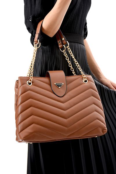 Lifonbag Дамска чанта с 3 отделения, регулируема през рамо и ръчна чанта