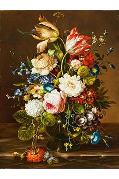 pixartsanat Colorful Beautiful Flowers Pixart Art Diamond Mosaic Painting Diamond Turkey 49*53
