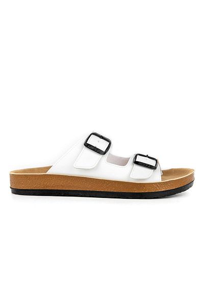 Muya Yuna Anatomical Günlül Women's Slippers-White