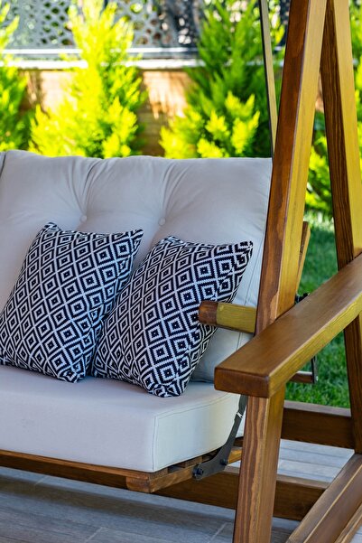 WOODMAN FURNITE & WOOD Lia Ahşap Balkon Bahçe Salincaği Fin Çam Ağaci 300 Kg ...