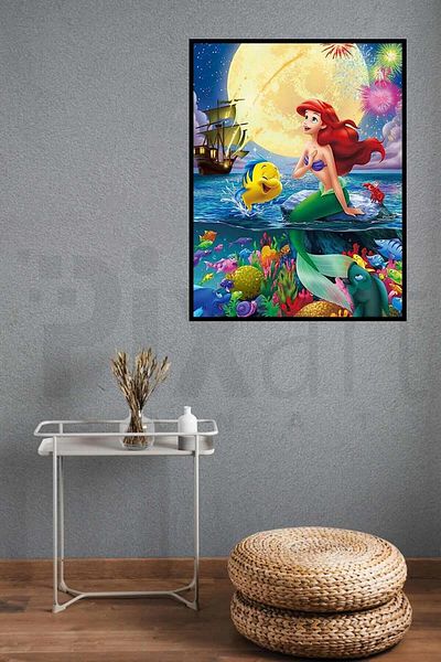 pixartsanat Mermaid 30*40 PixArt Art Diamond Mosaic Painting Diamond Turkey