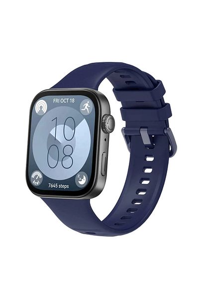 Fibaks ساعة Huawei Watch Fit 3 - Fit 4 - Fit 4 Pro متوافقة مع اللون A وحزام سلك عالي الجودة من السيليكون الكلاسيكي