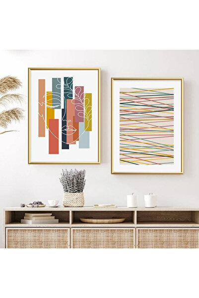 Linacci Σετ ζωγραφικής με πολύχρωμο γυαλί Bohemian Line με διπλό χρυσό μεταλλικό πλαίσιο