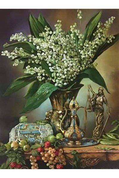 pixartsanat Country Scent on the Table Pixart Art Diamond Mosaic Painting Diamond Turkey 48*66
