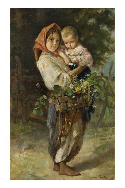 pixartsanat Girl And Sister Collecting Flowers Pixart Art Diamond Mosaic Painting Diamond Turkey 38*69