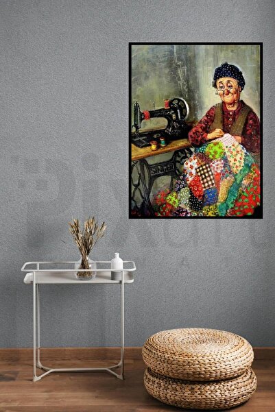 pixartsanat Tonton Teyze 40x60 PixArt Sanat Elmas Mozaik Tablo Diamond Türkiye