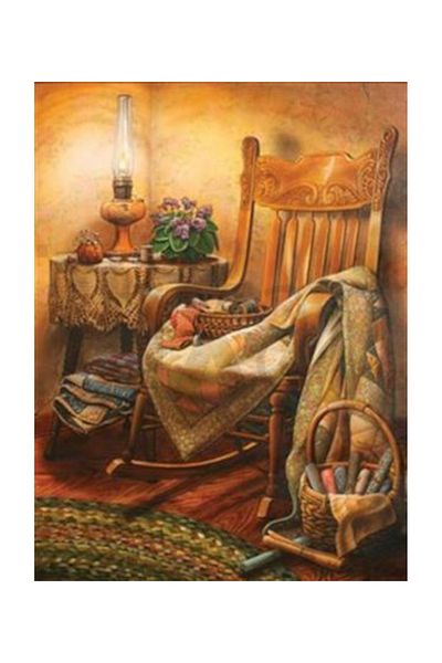 pixartsanat Old Time Chair Pixart Art Diamond Mosaic Painting Diamond Turkey 60*78