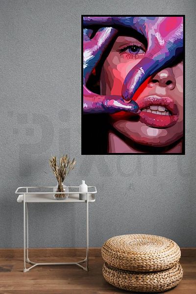 pixartsanat Purple Woman 30 *40 Cm Pixart Art Diamond Mosaic Painting Diamond Turkey