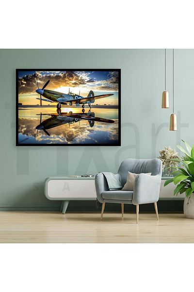 pixartsanat Airplane 30*40 PixArt Art Diamond Mosaic Painting Diamond Turkey