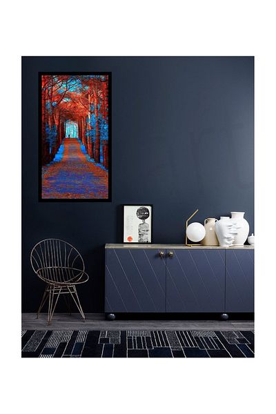 pixartsanat Blue Light Forest Pixart Art Diamond Mosaic Painting Diamond Turkey 32*57