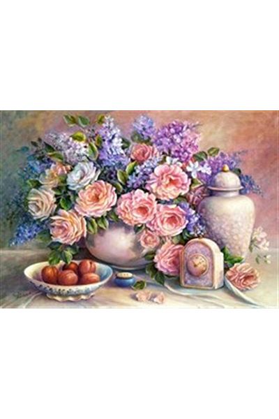 pixartsanat Pink And Purple Harmony Pixart Art Diamond Mosaic Painting Diamond Türkiye 83*60