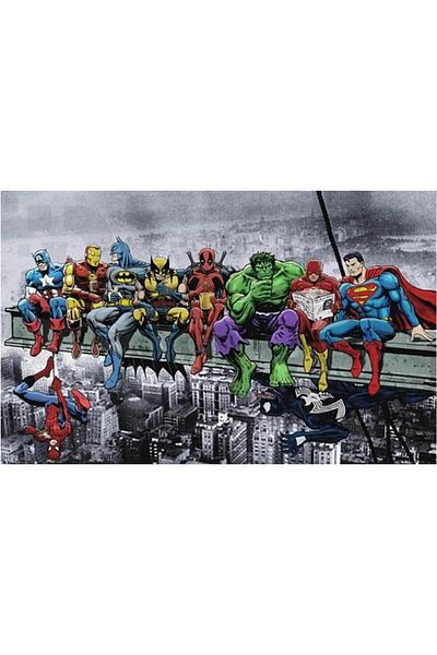 pixartsanat Super Heroes 50x25 PixArt Art Diamond Mosaic Painting Diamond Turkey