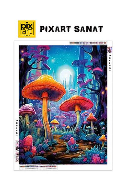 pixartsanat Mushroom Forest 30x40 PixArt Art Diamond Mosaic Painting Diamond Turkey
